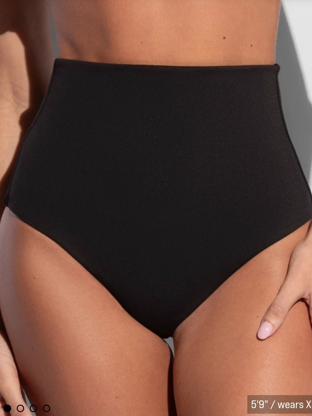 TA3 SMOOTHING KINI BOTTOM High-Waist Black Women’s Swim Bikini Bottom Large